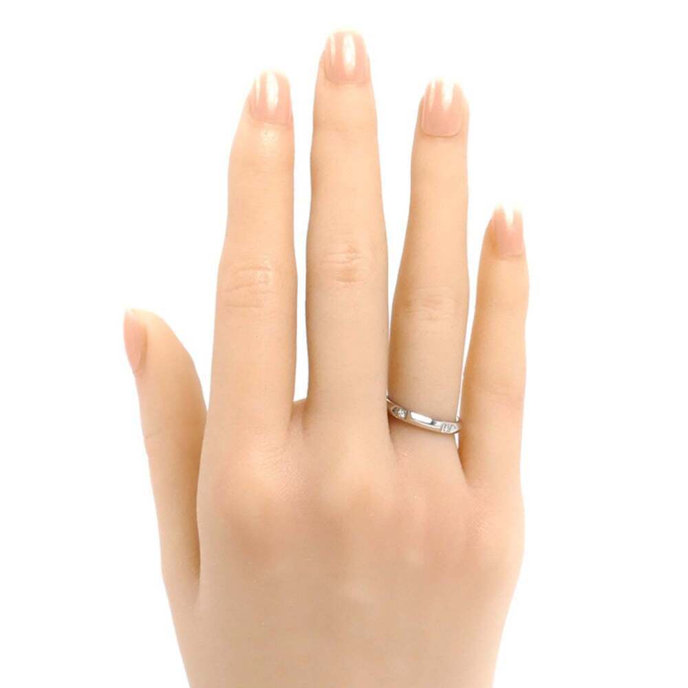 TIFFANY Silver Diamond Ring - Picture 7 of 8